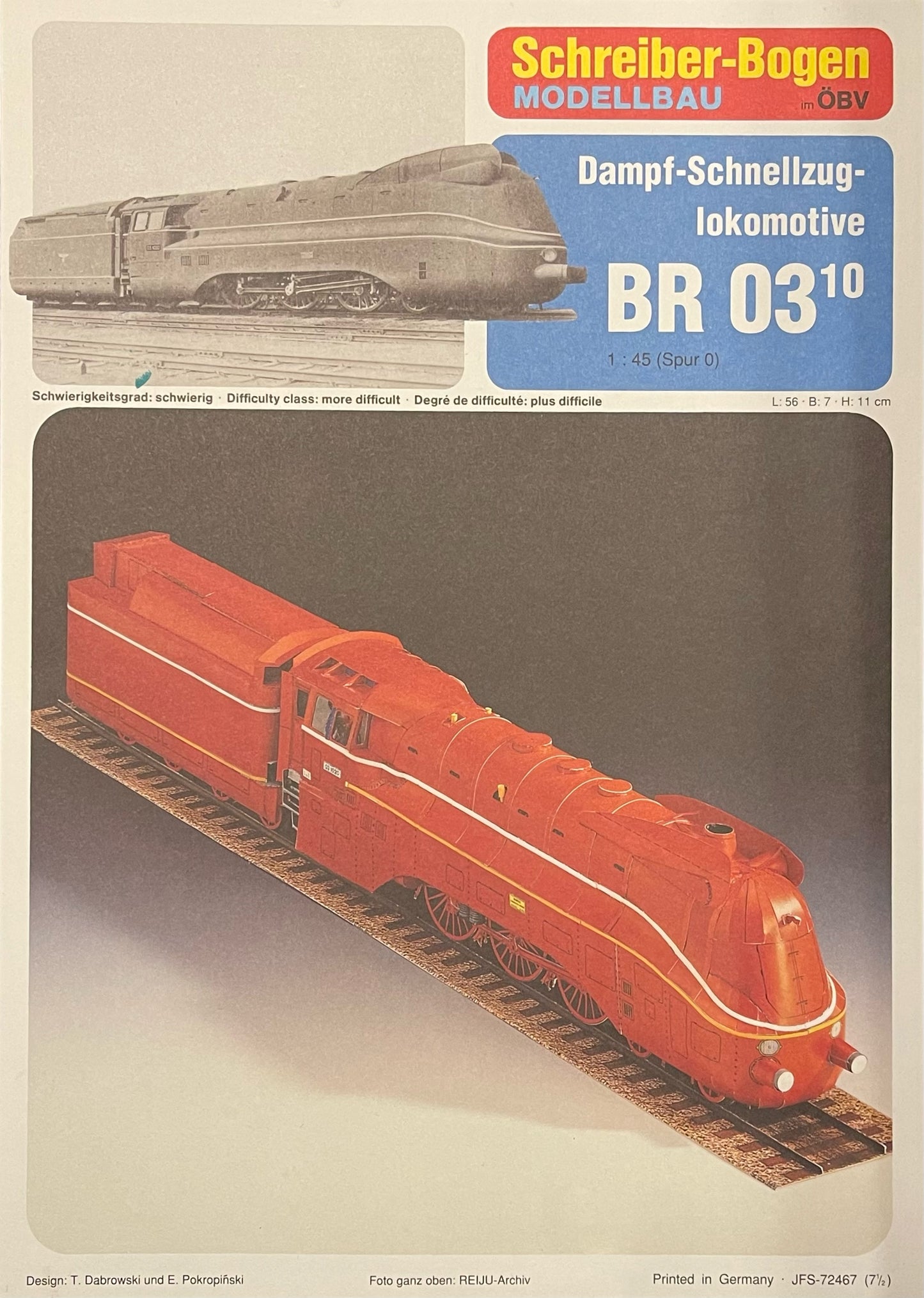 Dampf-Schnellzuglokomotive BR0310 / Maßstab 1:45